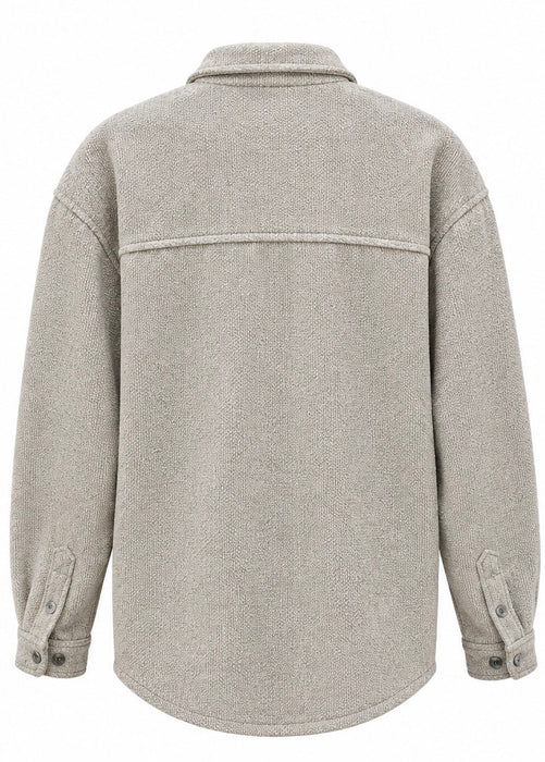 Men’s Point Zero Textured Button-Up Shirt Jacket – Beige