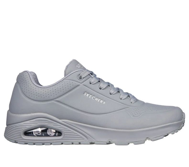 Grey skechers sales