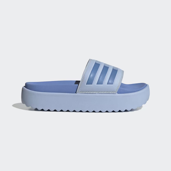 Adidas Womens Adilette Platform Slides Blue1