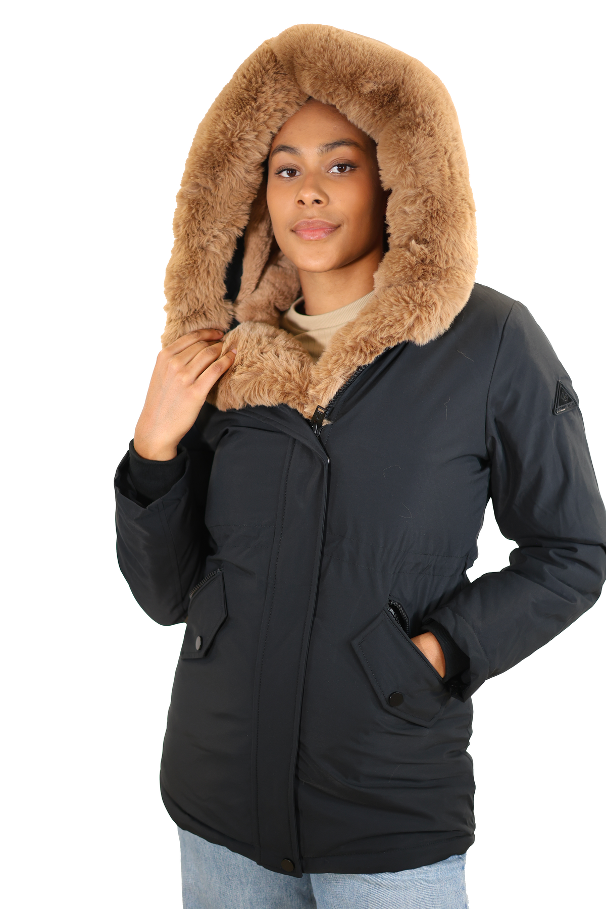 Parka Winterjacke Damen Elara Winterjacke Damen Elara Schwarze