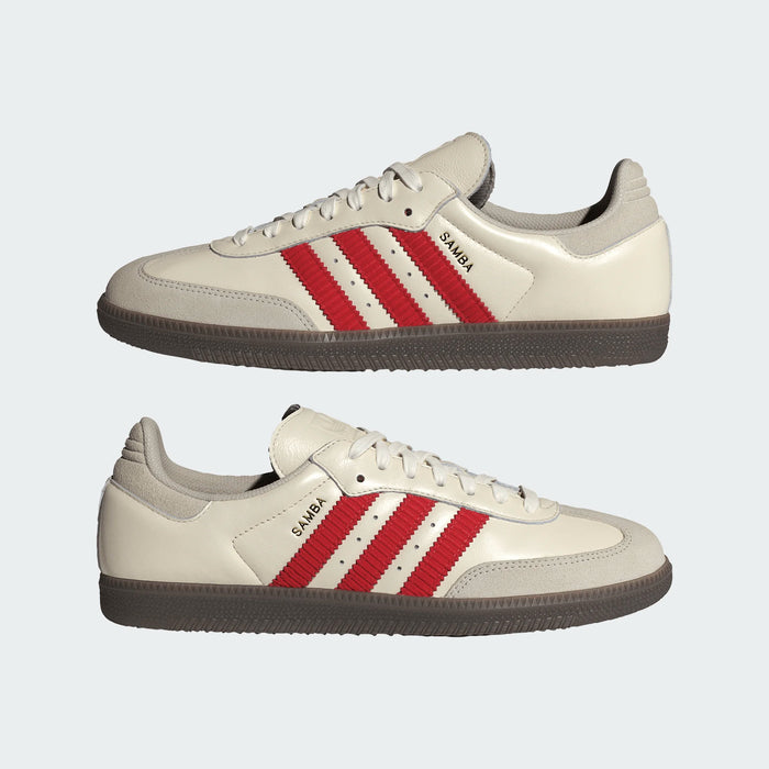 Adidas - Men's shoes SAMBA OG Off White / Better Scarlet / Gum