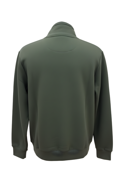 Men's Green Three-Quarter Zip Sweatshirt (ou 3/4 Zip)