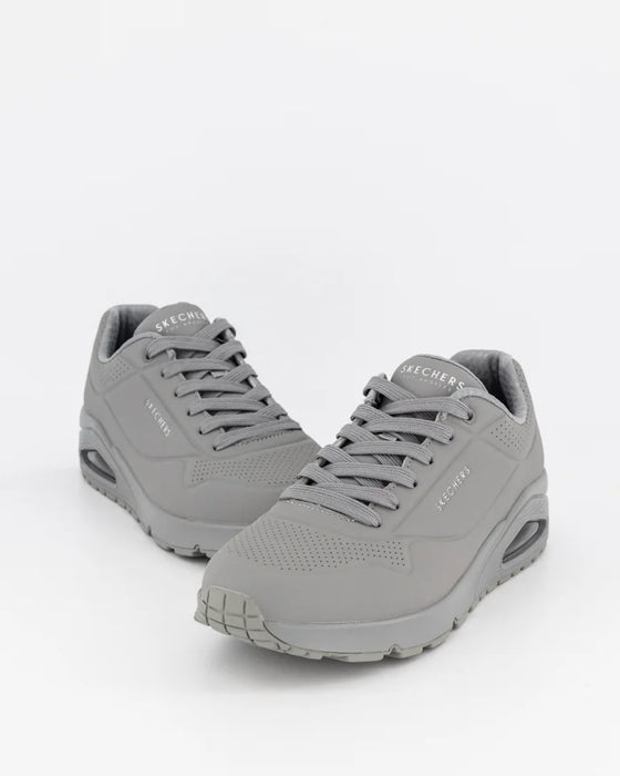 Skechers Uno – Stand On Air Men’s Light Grey Sneakers