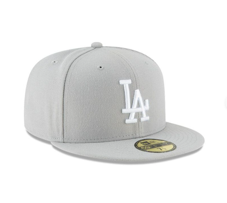 New Era x MLB - Los Angeles Dodgers Basic 59Fifty Men's Fitted Cap, Grey