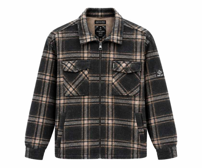 Point Zero - Plaid Lined Shirt Jacket
