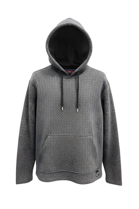 Grey Textured Hoodie