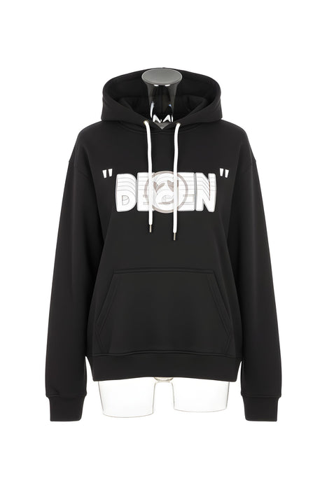 Classic Black Hoodie with Simple Print