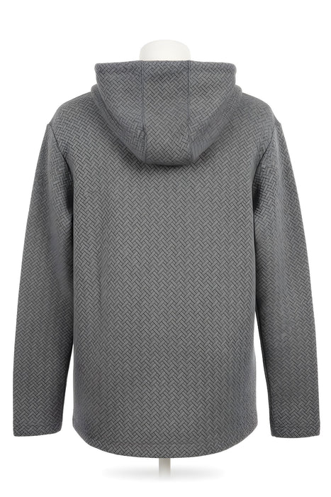 Grey Textured Hoodie