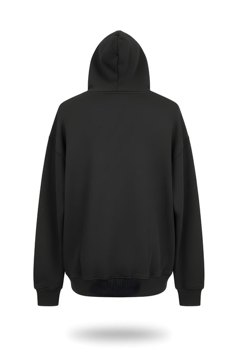 Classic Black Hoodie with Simple Print