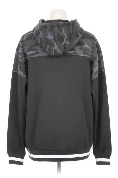 Grey Camo Print Hoodie