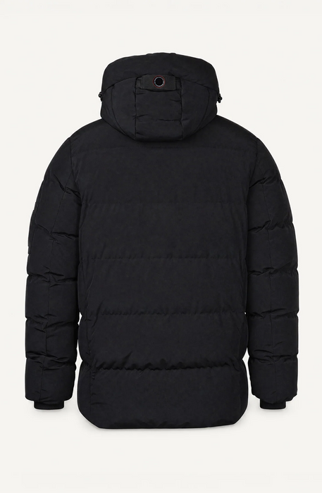 Point Zero - Men's Puffer Jacket With Hood And Snap Buttons