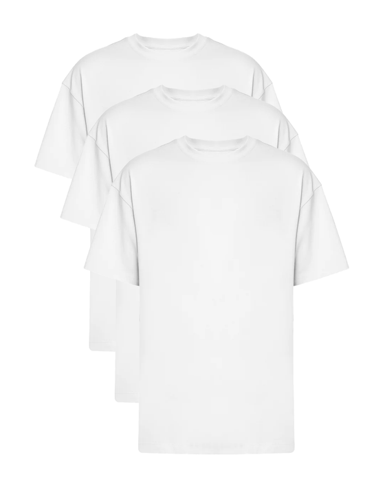t-shirt, basic, basique, simple, men's, men's t-shirt, pack, white, blanc
