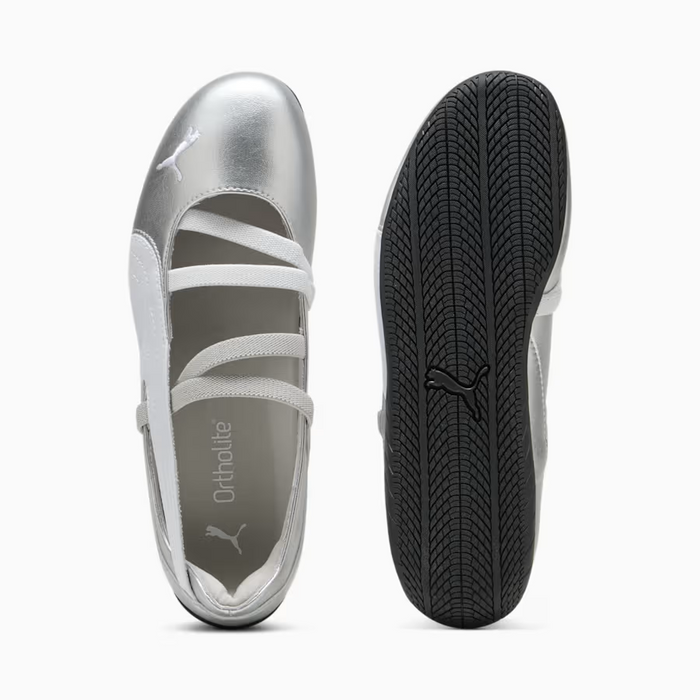 PUMA Speedcat Ballet Metallic Women's Sneakers – Silver/White