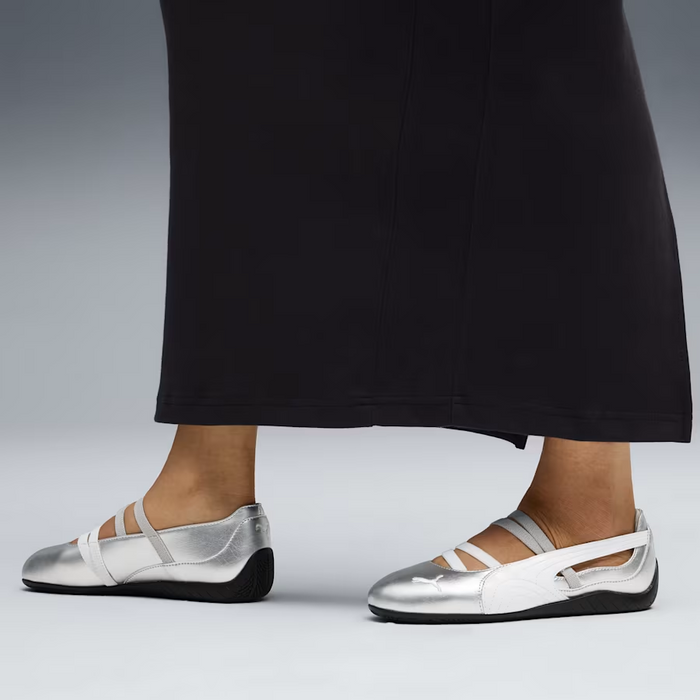 PUMA Speedcat Ballet Metallic Women's Sneakers – Silver/White